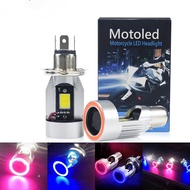 Motorcycle lampu motor H4 Motorcycle Headlight BA20D H6M Fog 30W Motorbike 12/24V DRL Light Angel LE