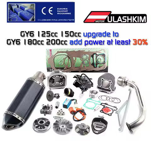 GY6 125 150 Upgrade GY6 200cc 4 STROKE Bore 61mm CYLINDER KIT Racing A14 Camshaft Carburetor CDI COI
