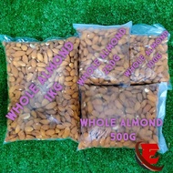 WHOLE ALMOND / 500G / 250G / 100G / (BADAM BIJI)