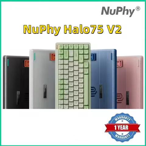 NuPhy Halo75 V2 Bluetooth 2.4g Wireless 75% QMK/VIA Mechanical Keyboard Gateron Switch Compatible wi