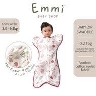 Emmi Eyelet Cotton Arms Up Zip Swaddle | 0.5 TOG