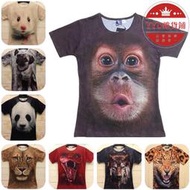 夏季衣服 3dt恤 動物圖案猩猩搞笑3D短袖t恤男 嘟嘴猴子 T恤 大碼
