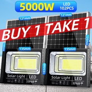 KKSKY โซล่าเซลล์ 1 แถม 1 5000W 20000W 80000W LED ไฟโซล่าเซลล์ กันน้ำ หลอดฟลูออเรสเซนต์โซล่าเซลล์ไฟถน