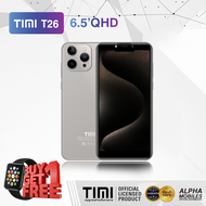 TIMI T26 รุ่นใหม่ล่าสุด (6+128GB) โทรศัพท์มือถือ Android 13 จอใหญ่ 6.5 นิ้ว แบตเตอรี่ 5500mAh กล้อง 13MP ประกันศูนย์ไทย 1 ปี