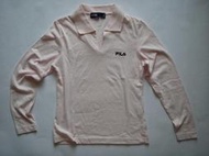 義大利品牌〔FILA〕女休閒運動淺粉色POLO衫(編號0425) ~S