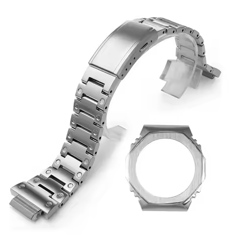 GA2100 GA2110 Modified Watch Strap For Casio G-shock Ga-2100 Stainless Steel Bezel Watchband Metal C