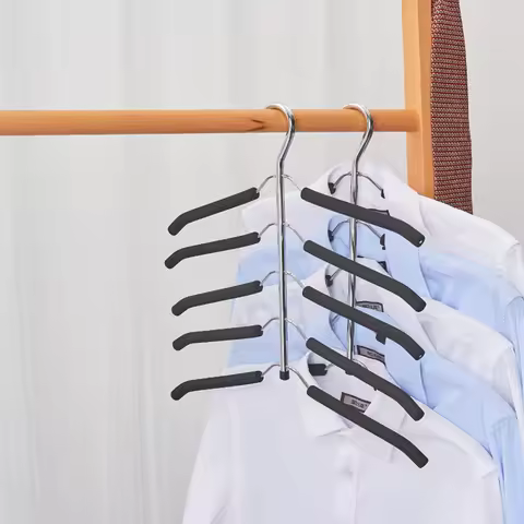 1 Multi-layer Clothes Rack, Metal Clothes Drying Rack, Space Saving Wardrobe, Wardrobe, Bedroom Stor