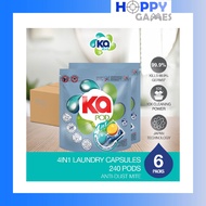 *FREE SHIPPING* [6-PACK BUNDLE] Ka Laundry Capsules 4-in-1 KA Anti Dust Mite KA Laundry Pods Deterge