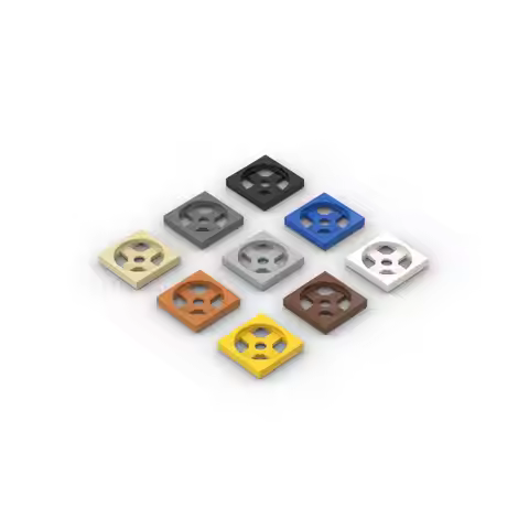 MOC 10PCS Puzzle Particle 3680 3679 Turntable 2x2 Plate Base Building Blocks Kit 3680c01 Bricks Toys