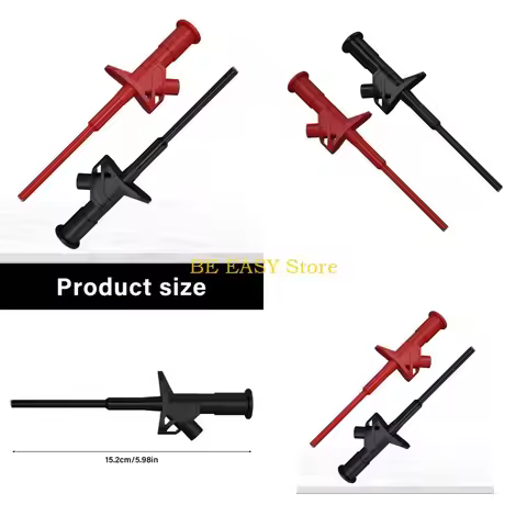E28F 4mm Banana Socket Quick Test Hook Clip Test Grabbers Probe for Electronic Test