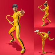 BRUCE LEE Anime Character Model Yellow Clothes BRUCE LEE Character Model Trendy Play Figure Action F