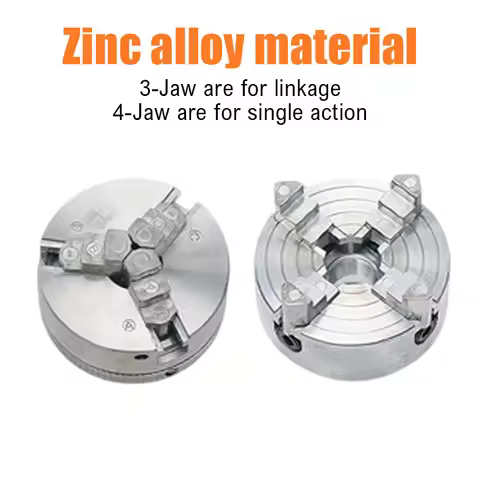 Zinc Alloy 3-Jaw 4-Jaw Self Centering Chuck Connecting Rod Wood Turning Chuck Optional Clamp Accesso