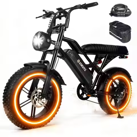 V100/V200 1500W Peak Electric Bike or Adults, 28MPH 48V13&20.8 Ah Removable Battery, 16/20"x4.0" at 