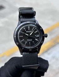 Brand New Seiko Presage Vintage Automatic, Black PVD Steel on Leather NATO SRPH95J1