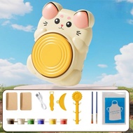 Kids DIY Electric Pottery Toy Clay Wheel Toy No-baking Clay Handmade Pottery Making Educational Toy