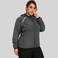 1PC Women's Raincoat With Hood Outdoor Lightweight Windbreaker Waterproof Rain Jacket Plus Size 1XL-