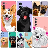 Case For Motorola Moto G 5G Plus G10 G20 G30 G100 5G One 5G Ace Phone Cover Silicone Funny Lovely Dogs