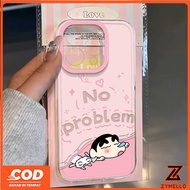 Compatible for Iphone 11 Iphone 16 PRO MAXCute cartoon pink dozing Shin-chan shockproof TPU phone ca