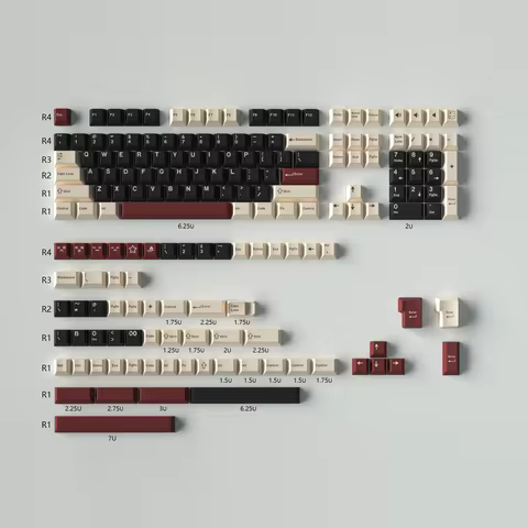 GMK Keycap PBT Keycaps Double Shot Cherry Profile for Mechanical Keyboard GMK8008 Red Blue Samurai O