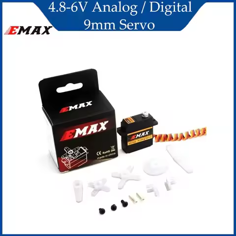 EMAX ES3301 ES3351 ES3302 ES3352 9mm 4.8-6V Analog / Digital Servo Metal Gear For Glider Drone Airpl