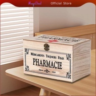 [MagiDeal] Wooden First Aid Storage Box First Aid Box Container Large Capacity Multipurpose