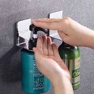 Punch-Free Shower Gel Rack Hand Sanitizer Bracket Disinfectant Fluid Rack Detergent Wall Mount Stainless Steel Bottle Rack/Shampoo Hanger Shower Gel Rack Hand Sanitizer Storage Shelf