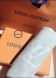 歐洲購入✈️現貨 LV Cashmere純羊絨圍巾 淺灰 米白雙面Louis Vuitton REYKJAVIK Monogram