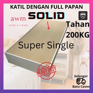 AWM White Super Single Bed Frame Katil Single Bujang Murah Cheap Putih