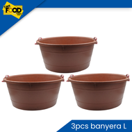 3pcs Industrial Grade Rubberized Plastic Basin Fish Banyera Round LARGE Banyera