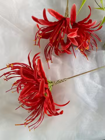 1pcs All-match Handmade Lycoris Radiata Flower Hairpin Ancient Style Hanfu Headdress Cheongsam Hair 