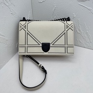 Dior • 經典黑白熊貓全皮盾牌包 中號