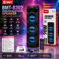 BMT-8302 Bluetooth Karaoke Speaker Portable Wireless Audio Bass Speaker RGB Light USB TF Card Rechar
