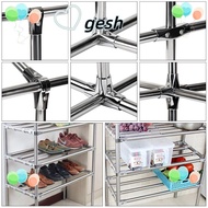 GESH1 1Pc Tube Connector, Clothes Display Rack Stainless Steel Pipe Joint, Round Furniture Hardware Fixed Clamp 25mm 32mm Rod Support Pipe