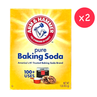 手鎚牌 - (兩包裝)美國手鎚牌Arm & Hammer Baking Soda 萬用梳打粉 2x453g(1LBS) #00011101 #手鎚牌梳打粉是一種自然、安全、有效、多功能和經濟實惠的產品
