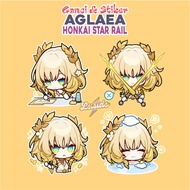 GANTUNGAN Aglaea HSR Keychain | 2-Sided UV Acrylic Keychain Premium Laser Cutting Aglaea Honkai Star