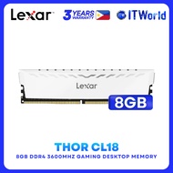 Itw | Lexar DDR4 RAM THOR 8GB 3600MHz UDIMM Desktop Memory (LD4BU008G-R3600GSWG) DDR4 8GB 3600MHz