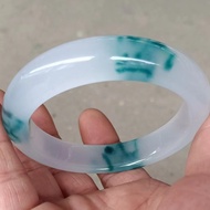 Jade bracelet Natural quartzite jade bracelet Floating flower jade bracelet
