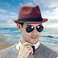 Colorful velvet fedora hat quino fedora/ Topi Lelaki