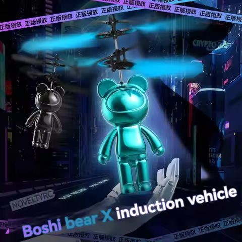Remote Control Bosco Bear Cool Induction Flying Vehicle Suspension Helicopter Luminous Gesture Aircr