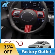 Car Steering Wheel Button Decoration Cover Trim Accessories for Hyundai KONA 2024+ Car Accessories