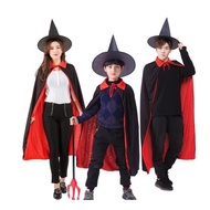 Vampire costume red and black cape for children and adults