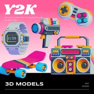 3D MODEL | 📻 25 Retro Radio, Console, Watch & Camera Models – C4D | Blender