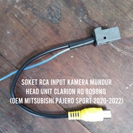 Soket RCA Input Kamera Mundur untuk Head Unit Clarion RQ 9098NQ OEM/ Bawaan Mitsubishi Pajero Sport