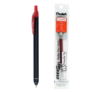 ปากกาเพนเทล click 0.5 มม.หมึกน้ำเงิน/ดำ/แดง (ด้ามสีดำ) รุ่น BLN435R1 และไส้ปากกา ปากกาเจลกด Pentel Slim ปากกา pentel energel 05 ปากกาเจลสี ปากกาเจล pentel gel pen