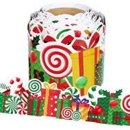 Christmas Candy Border Decorative Sticker Self-Adhesive Border Sticker Christmas Tree Sticker
