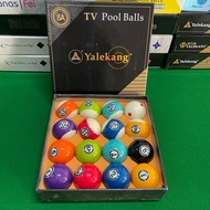 Yalekang 8A Colorful Crystal Billiard Balls Chinese Style Black Eight Billiard Balls American Style 