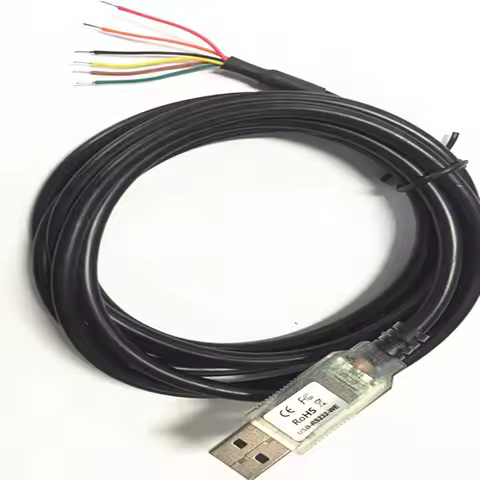 FTDI dual chip USB cable USB-RS232-WE-1800-BT FTDI Chip 1.8m USB to Wire Ended Black Interface Conve