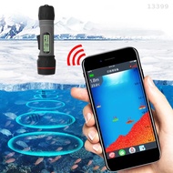 Fish Depth Finder Handheld Fish Finder Wireless Waterproof Sonar Fish Finder for Ice Fishing