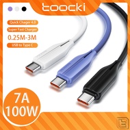 Toocki 100W 6A/7A Type C Cable Fast Charging Cable USB Type C Charging Data Cord For Huawei OPPO Pho