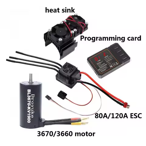 Waterproof 3660 2600KV/3300KV/3800KV&3670 1900KV 2150KV/2650KV Brushless Motor 80A/120A Brushless ES